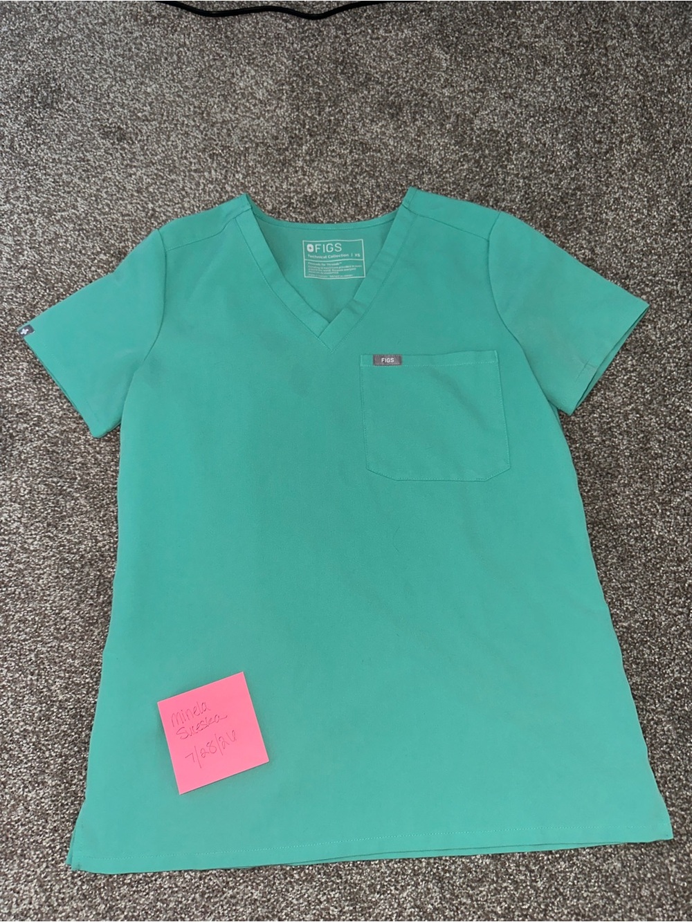 Figs Surgical Green Scrub Top